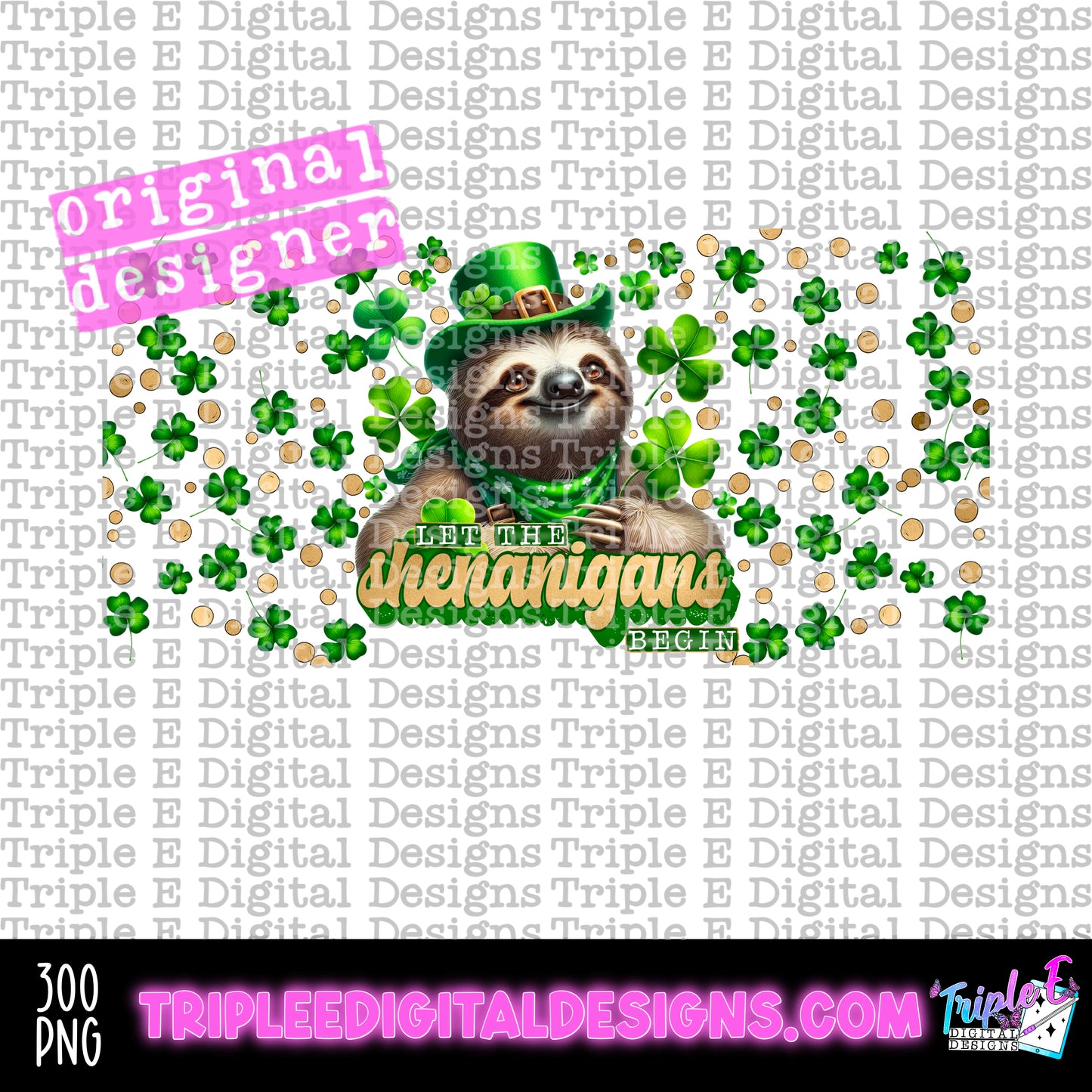 Let The Shenanigans Begin 16oz Libbey PNG Design