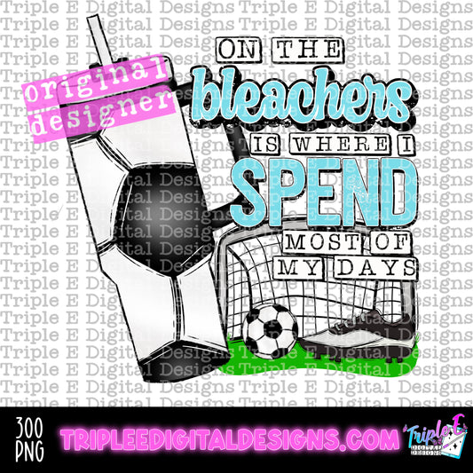 On the Bleachers Soccer PNG Design