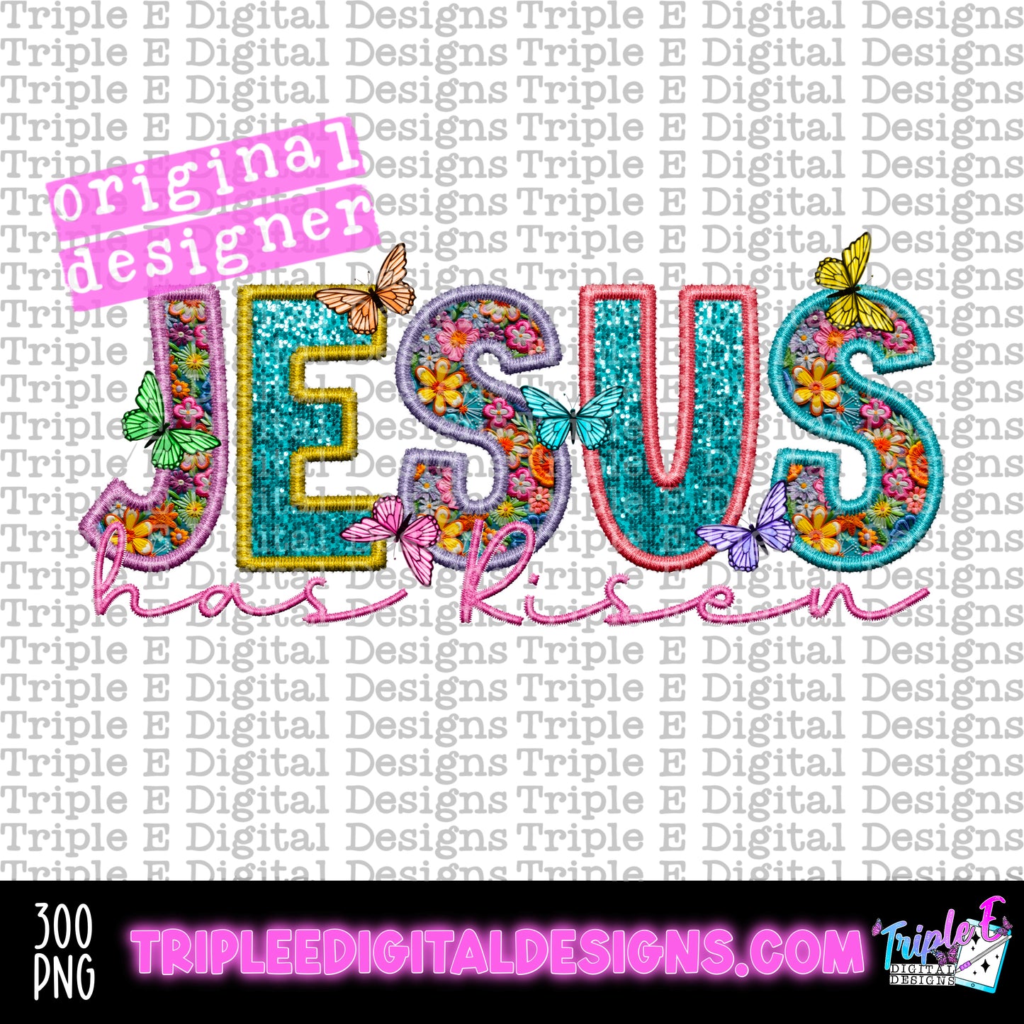 Jesus Has Risen PNG Design