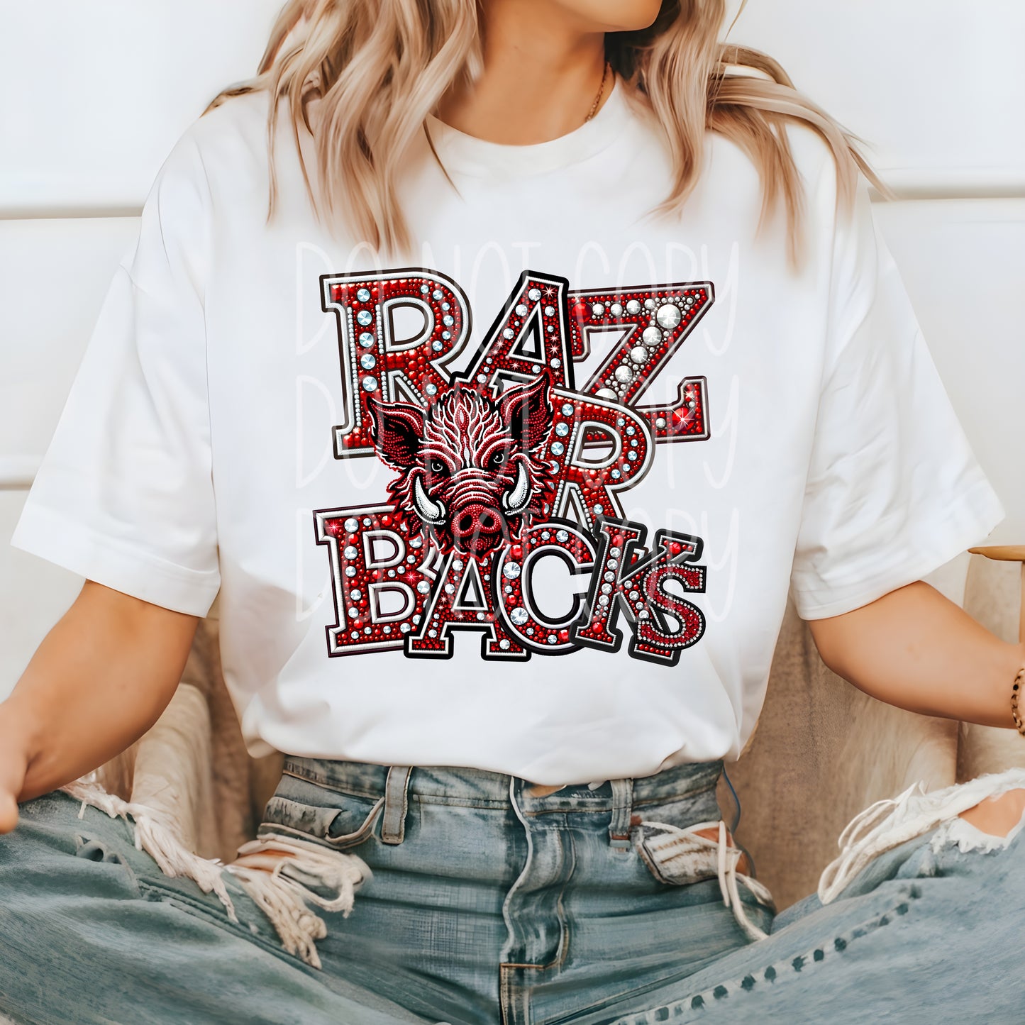 Razorbacks Rhinestone PNG Design