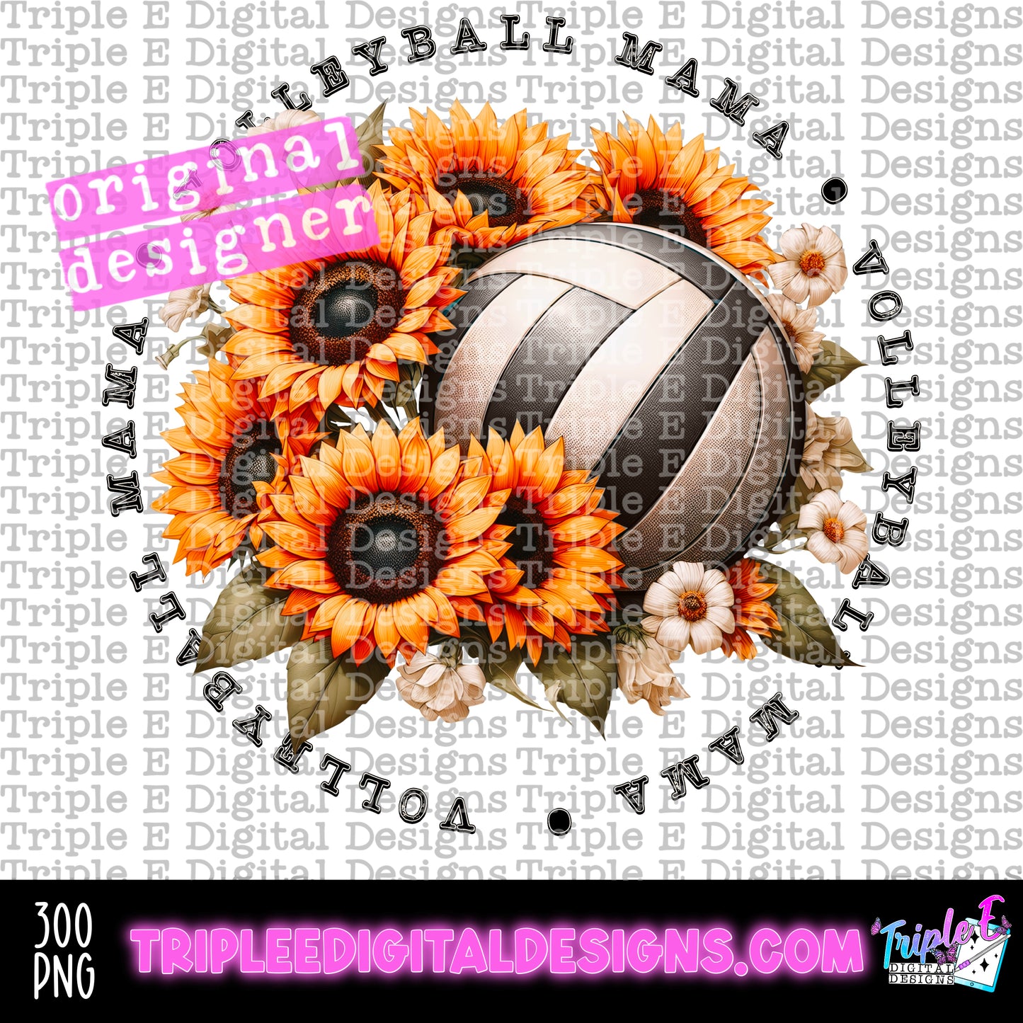 Volleyball Mama PNG Design