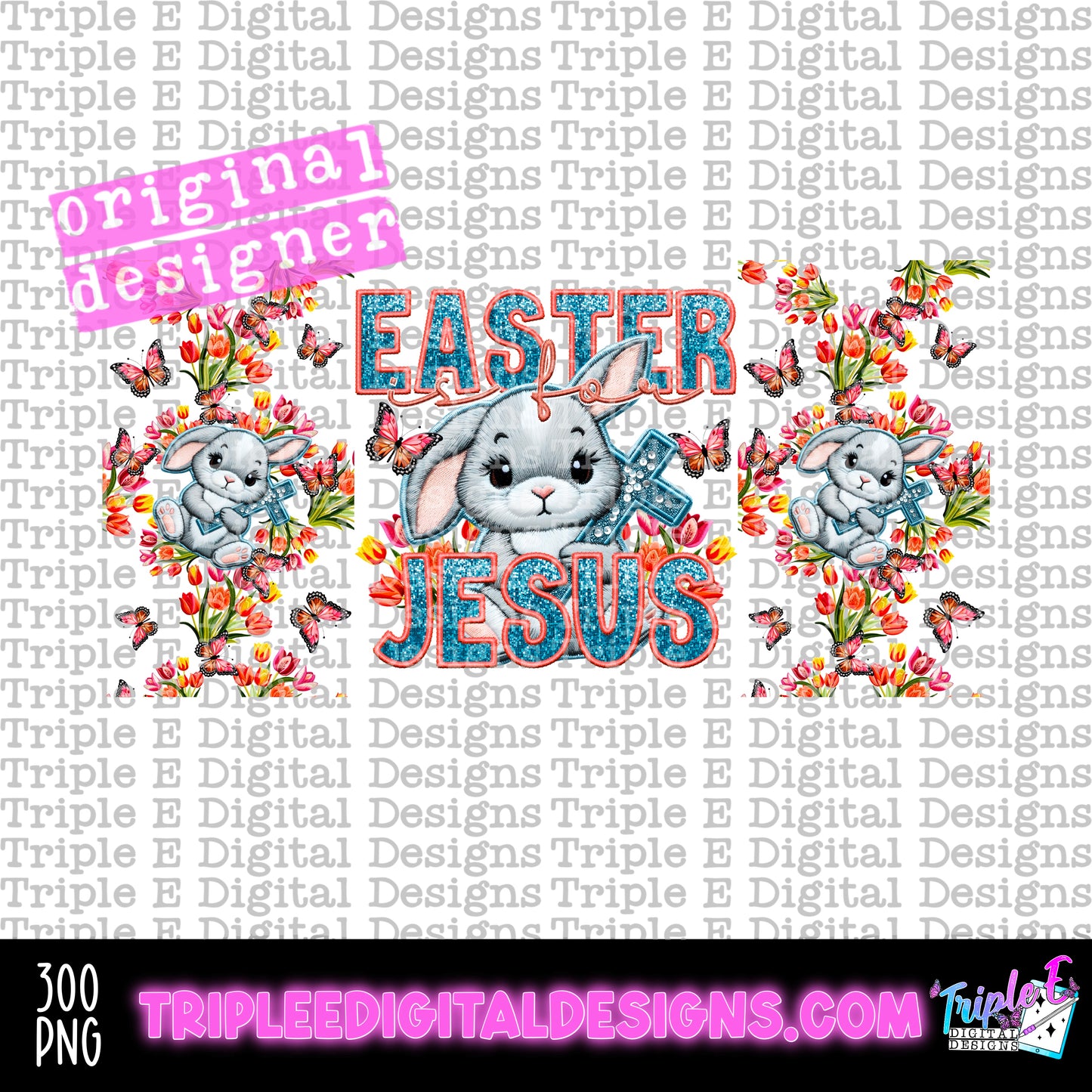 Easter Is For Jesus 16oz Libbey PNG Design