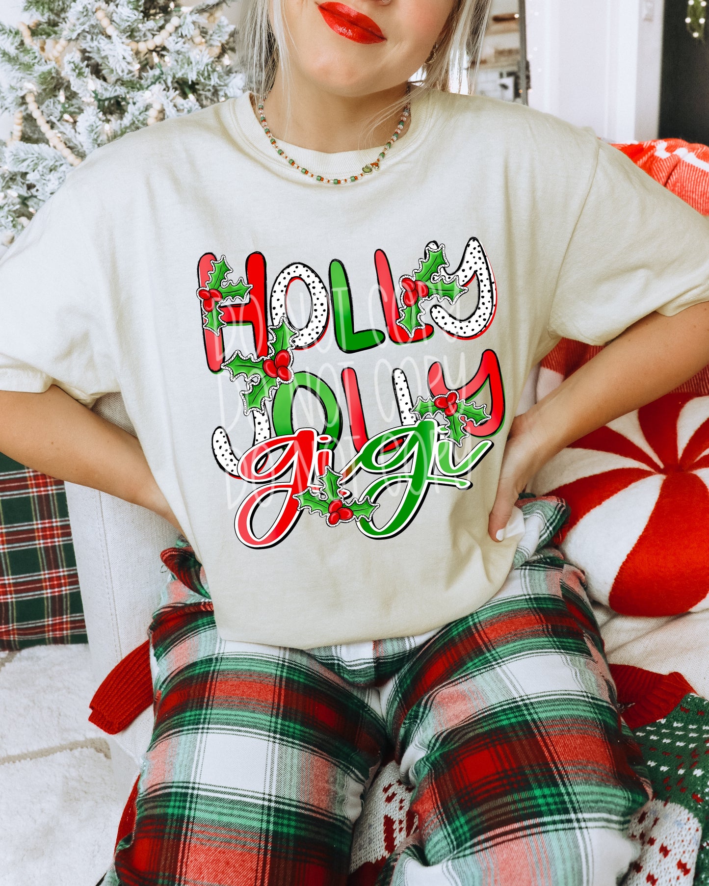 Holly Jolly Gigi PNG Design