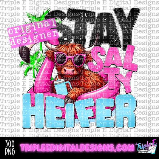 Stay Salty Heifer PNG Design