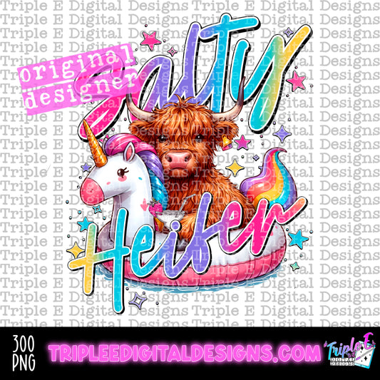 Salty Heifer PNG Design