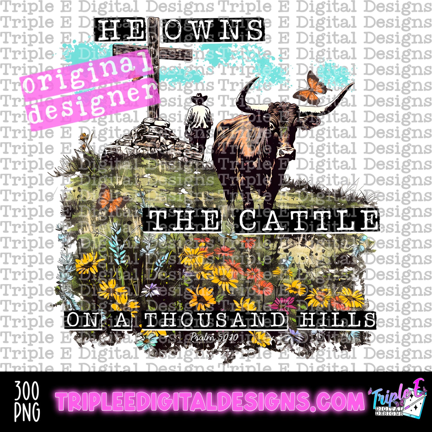 He Owns the Cattle PNG Design