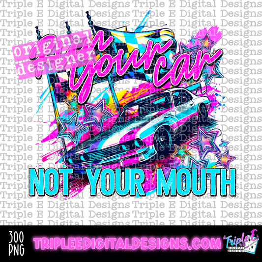 Run Your Car PNG Design