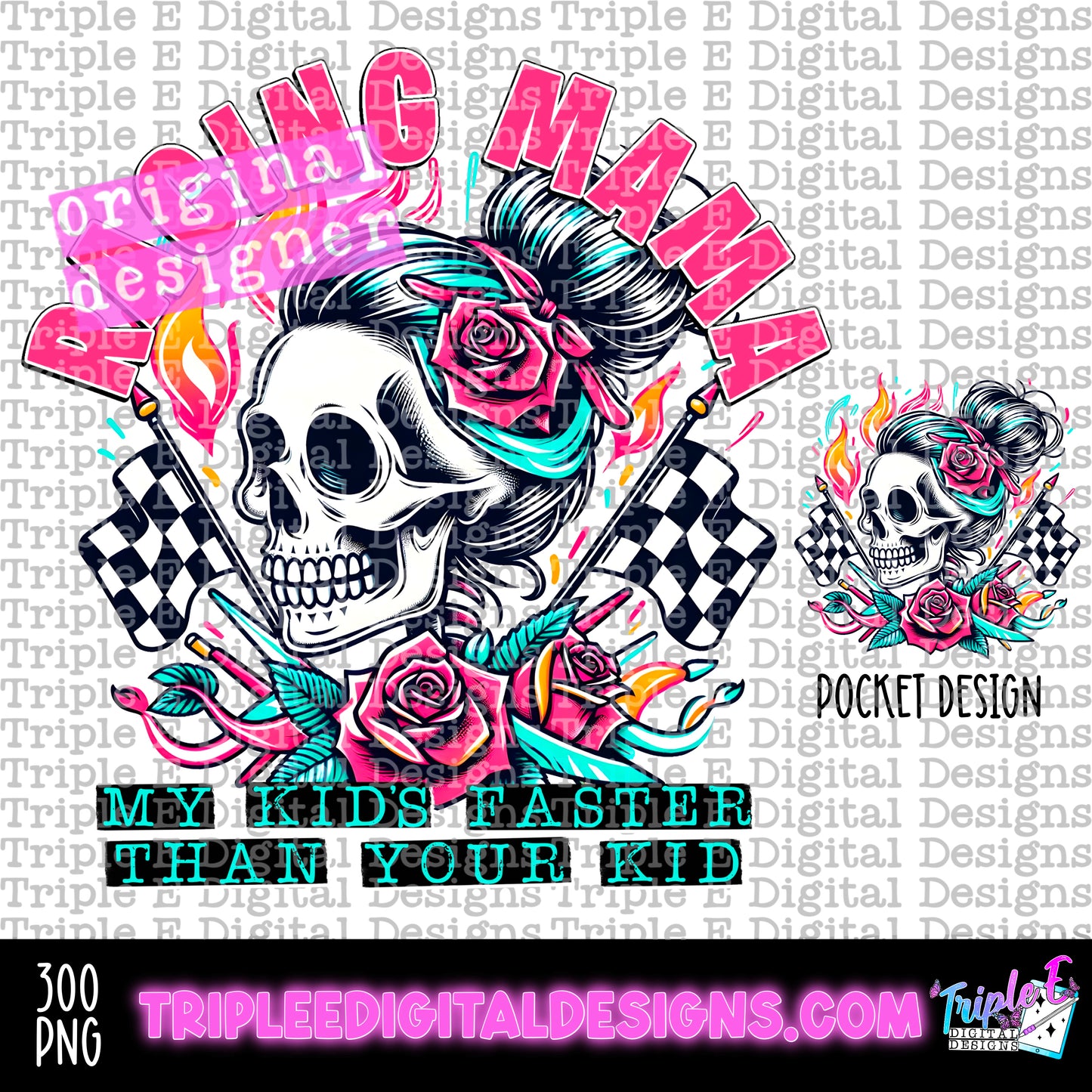 Racing Mama PNG Design