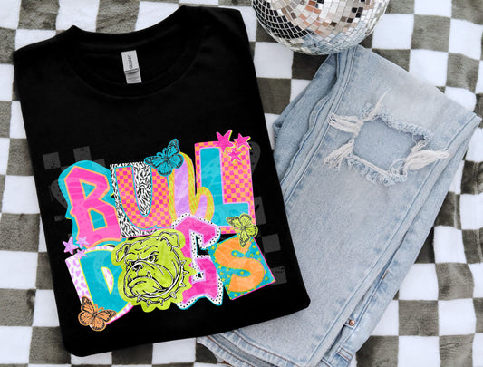 Neon Bulldogs PNG Design