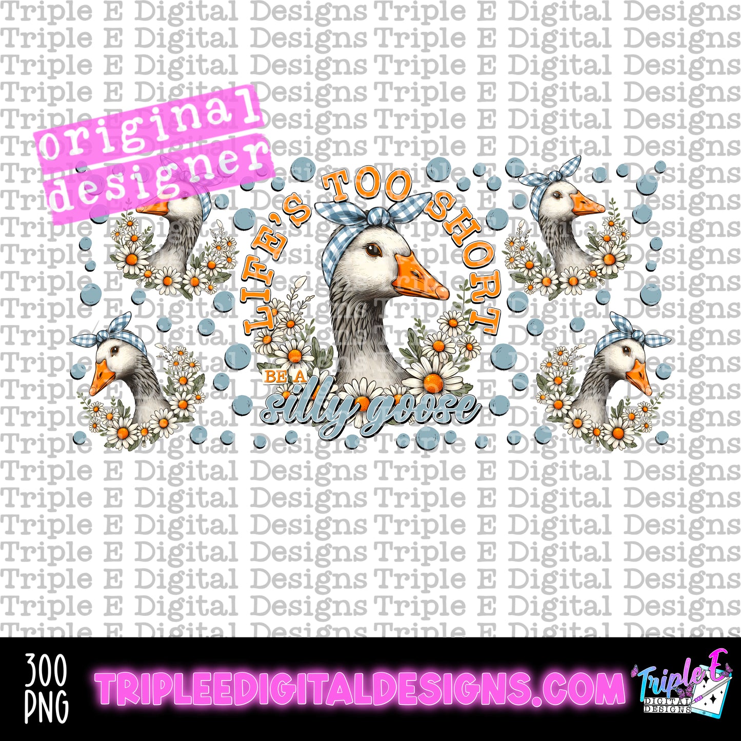 Be A Silly Goose 16oz Libbey PNG Design