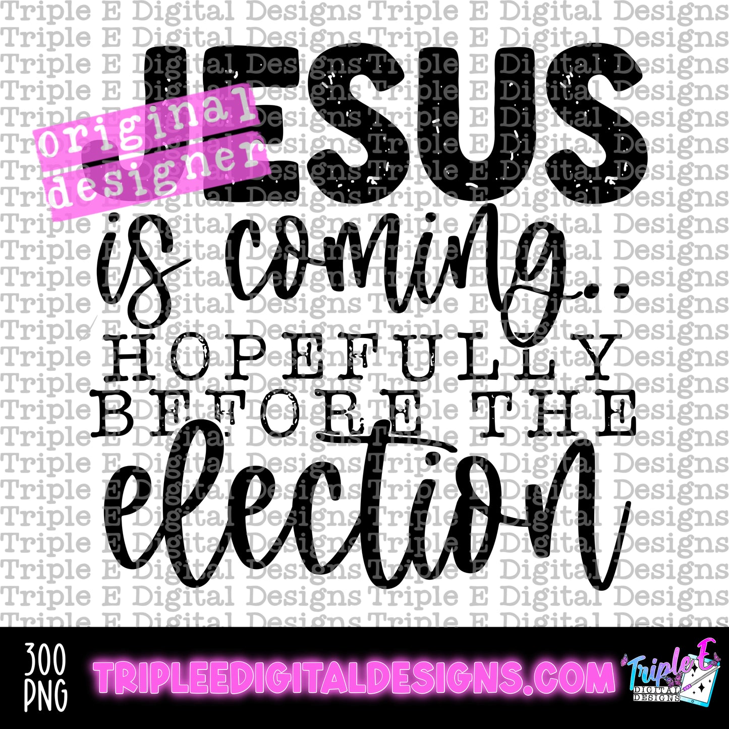 Jesus Is Coming PNG Design