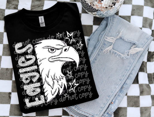Eagles BW Dottie's PNG Design