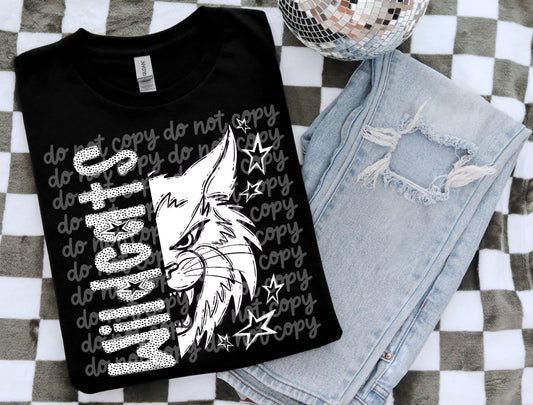 Wildcats BW Dottie's PNG Design