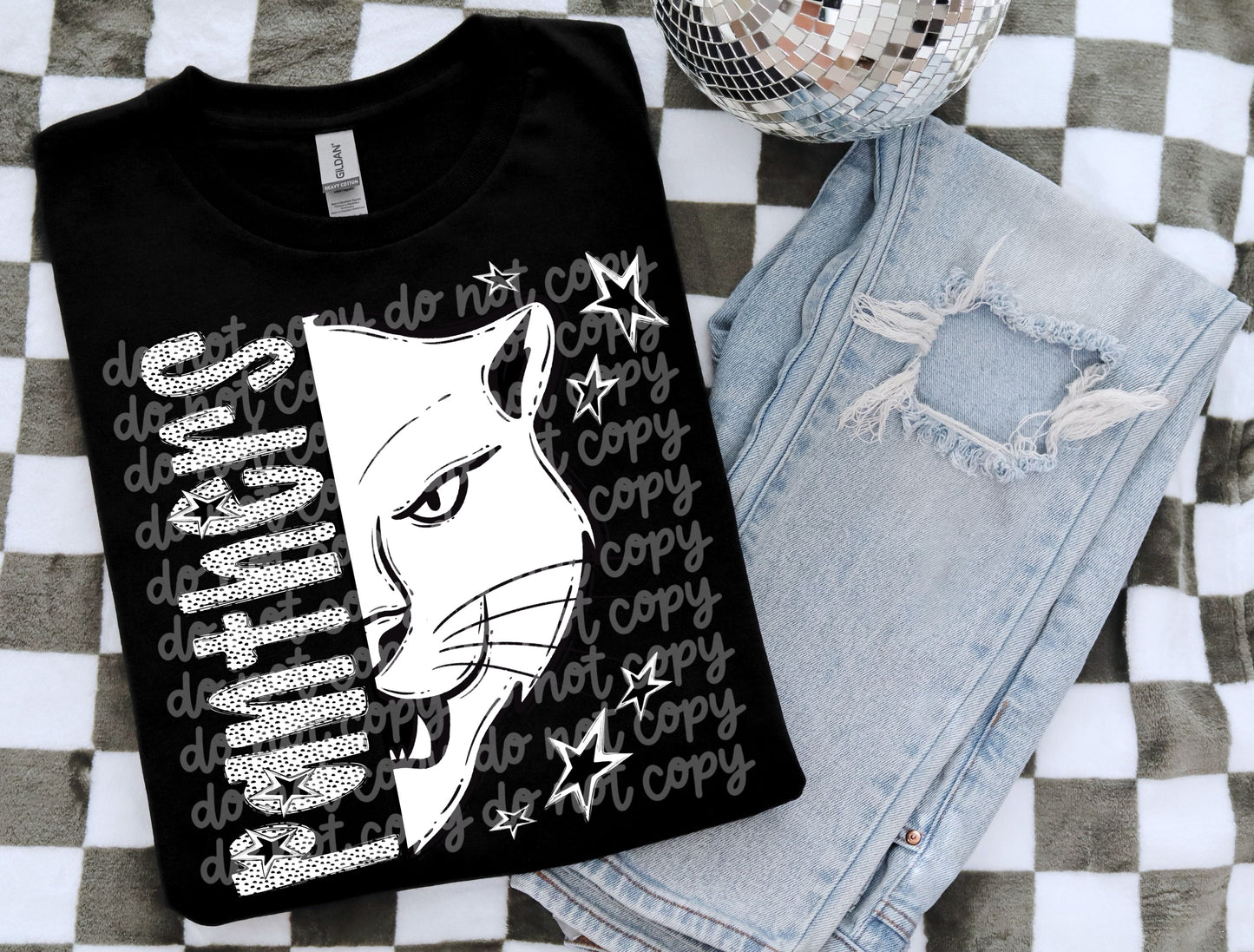 Panthers BW Dottie's PNG Design