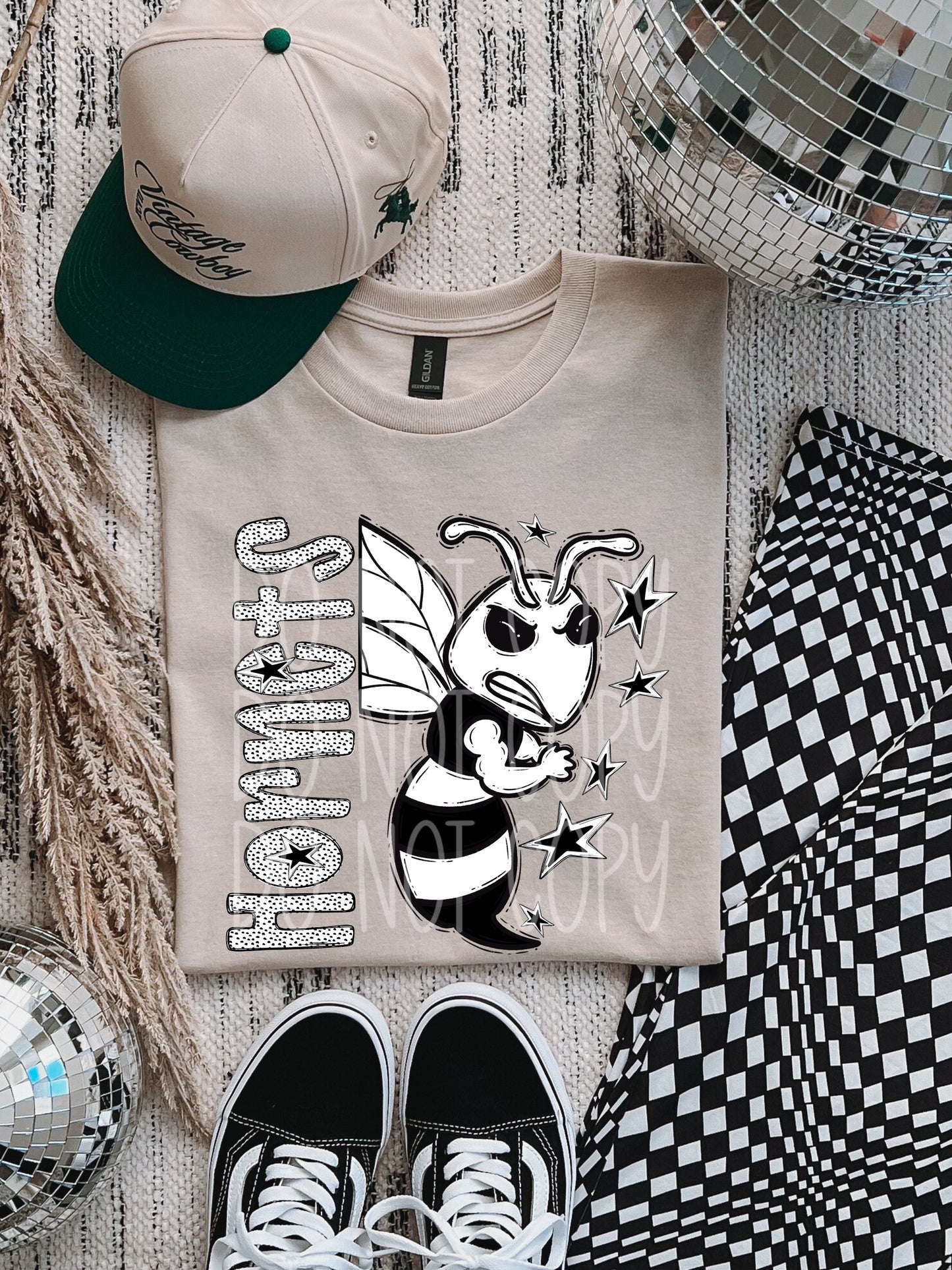 Hornets BW Dottie's PNG Design