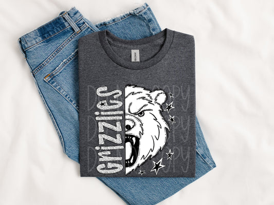 Grizzlies BW Dottie's PNG Design