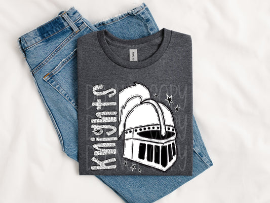 Knights BW Dottie's PNG Design