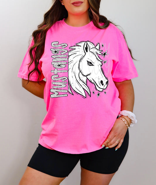 Mustangs BW Dottie's PNG Design
