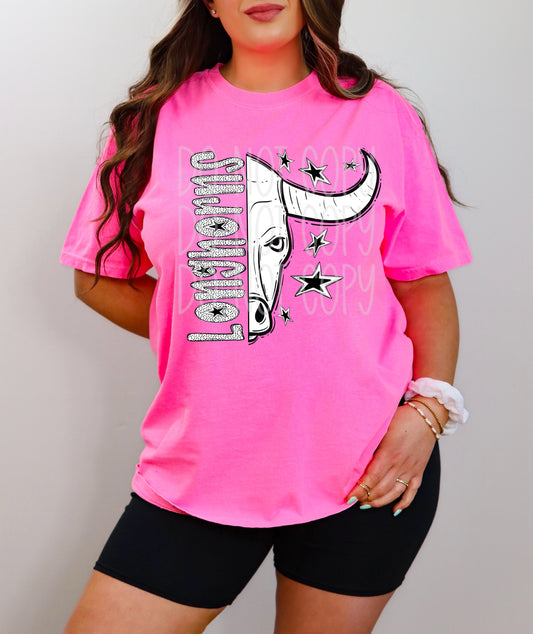Longhorns BW Dottie's PNG Design