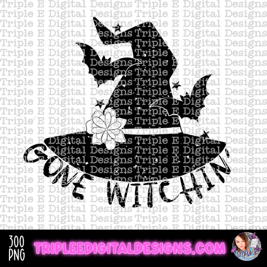 Gone Witchin’ Design PNG