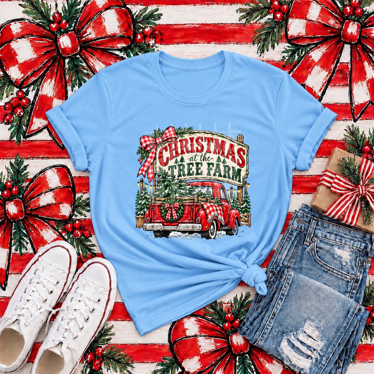Christmas at the Tree Farm apparel mockup