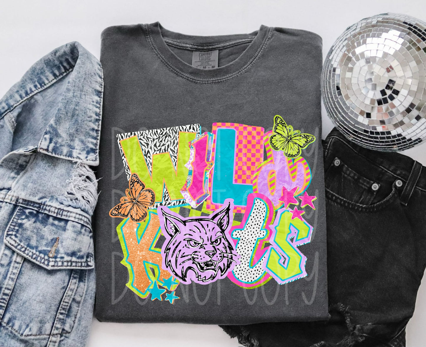 Neon Wildkats PNG Design