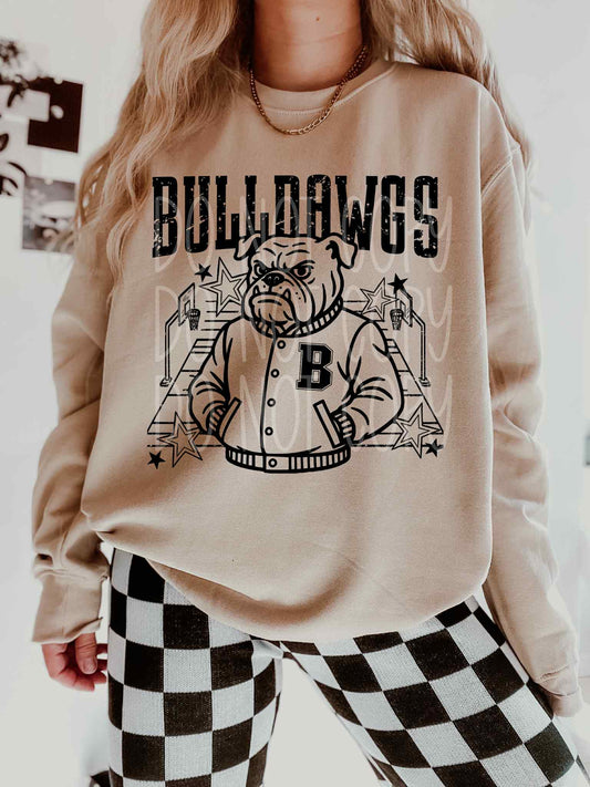 Bulldawgs Basketball Letterman PNG Design