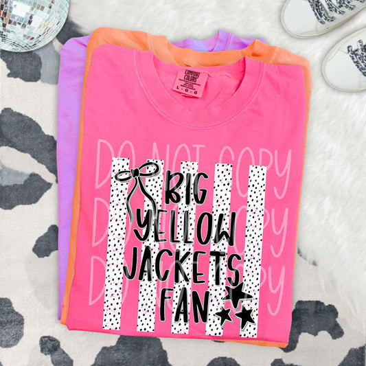 Big Yellow Jackets Fan PNG Design