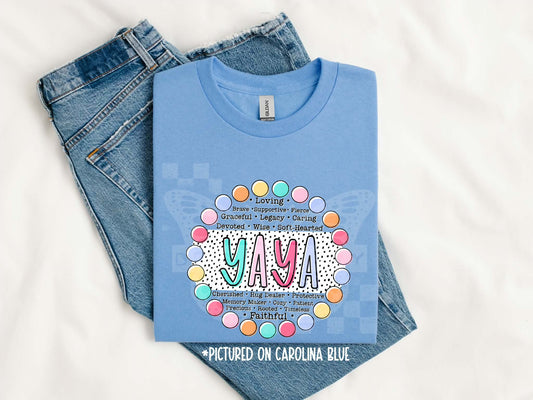 Yaya Words PNG Design