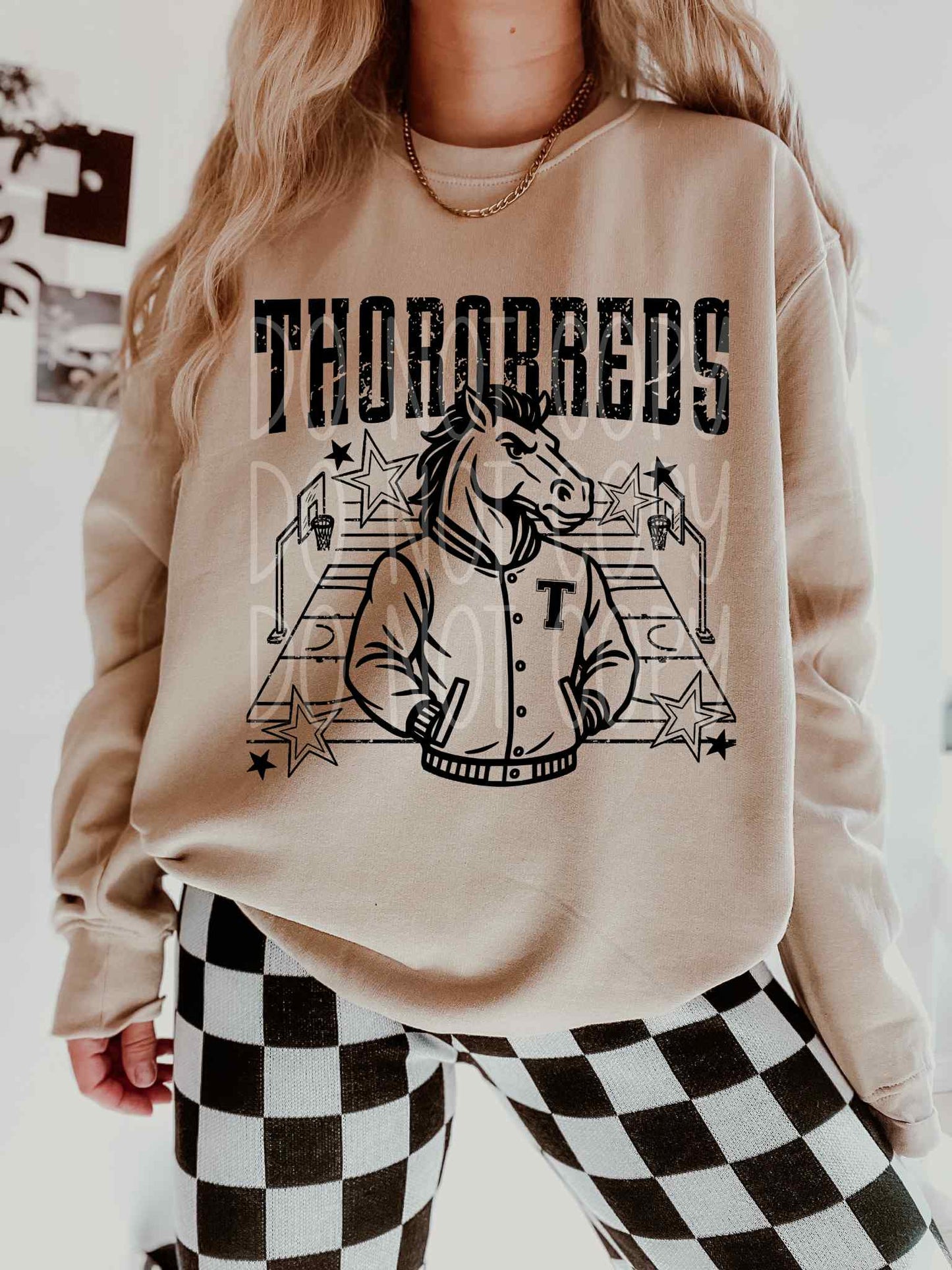 Thorobreds Basketball Letterman PNG Design