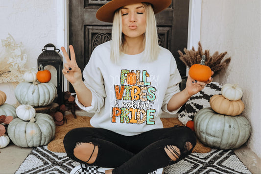 Fall Vibes & Rabbit Pride PNG Design