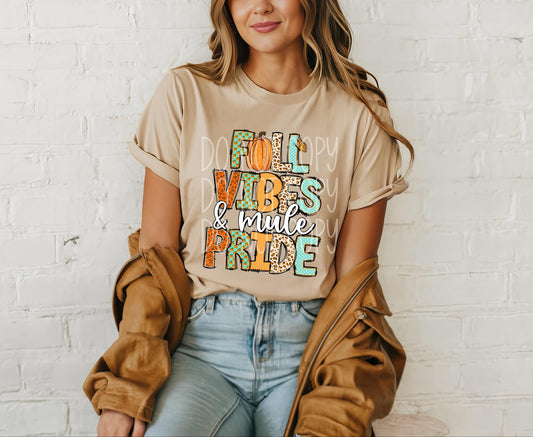 Fall Vibes & Mule Pride PNG Design