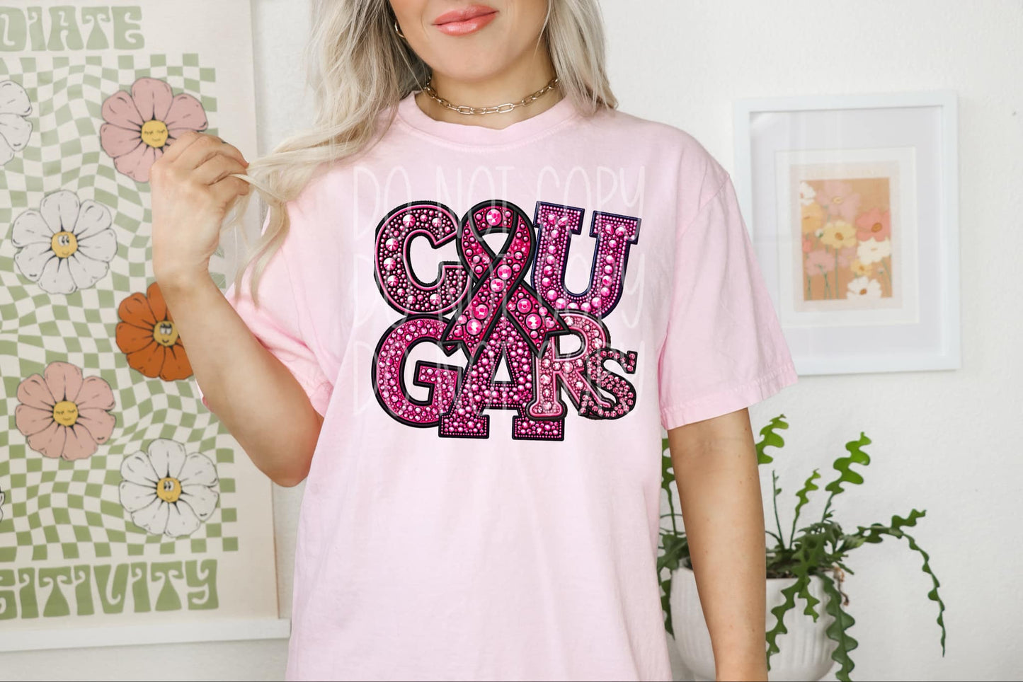 Cougars BC Rhinestone PNG Design