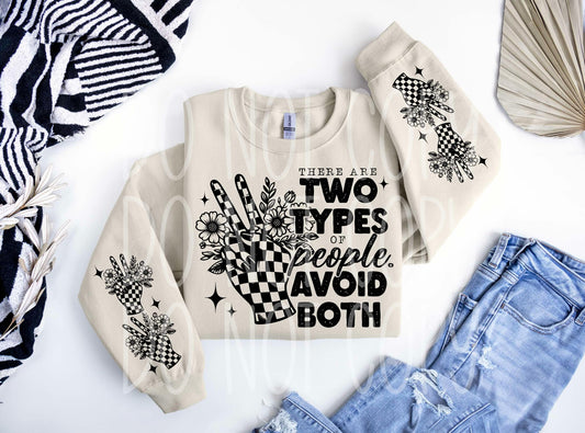 Two Types Of People PNG Design