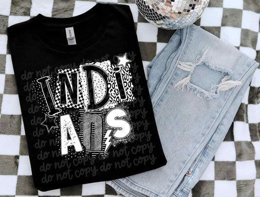 Indians Black & White Collage PNG Design