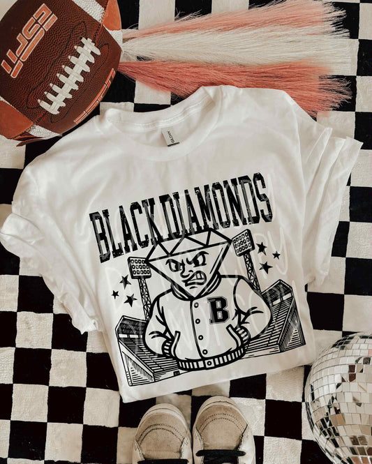 Black Diamonds Letterman PNG Design