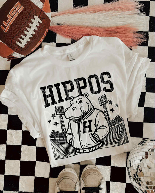 Hippos Letterman PNG Design
