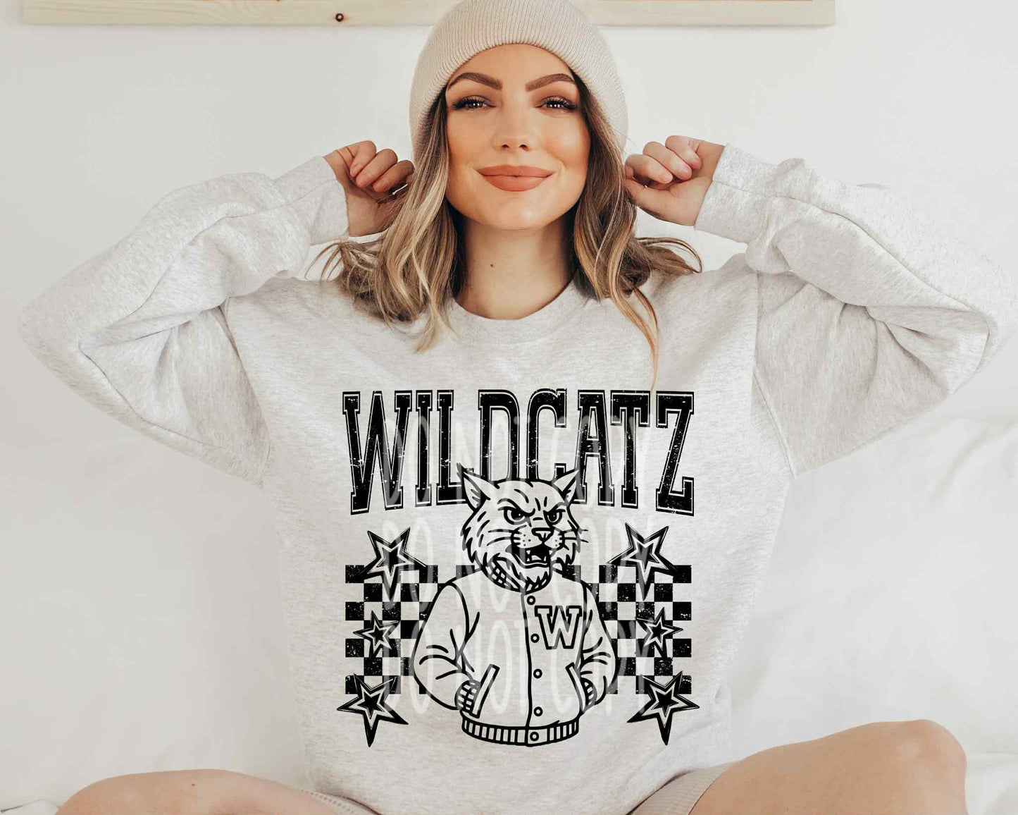 Wildcatz Checkered & Stars PNG Design
