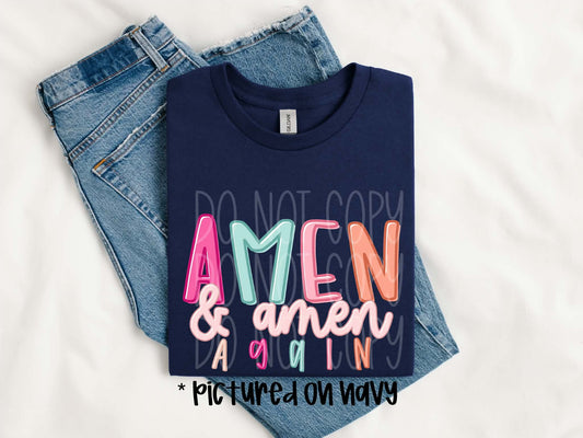 Amen and Amen PNG Design