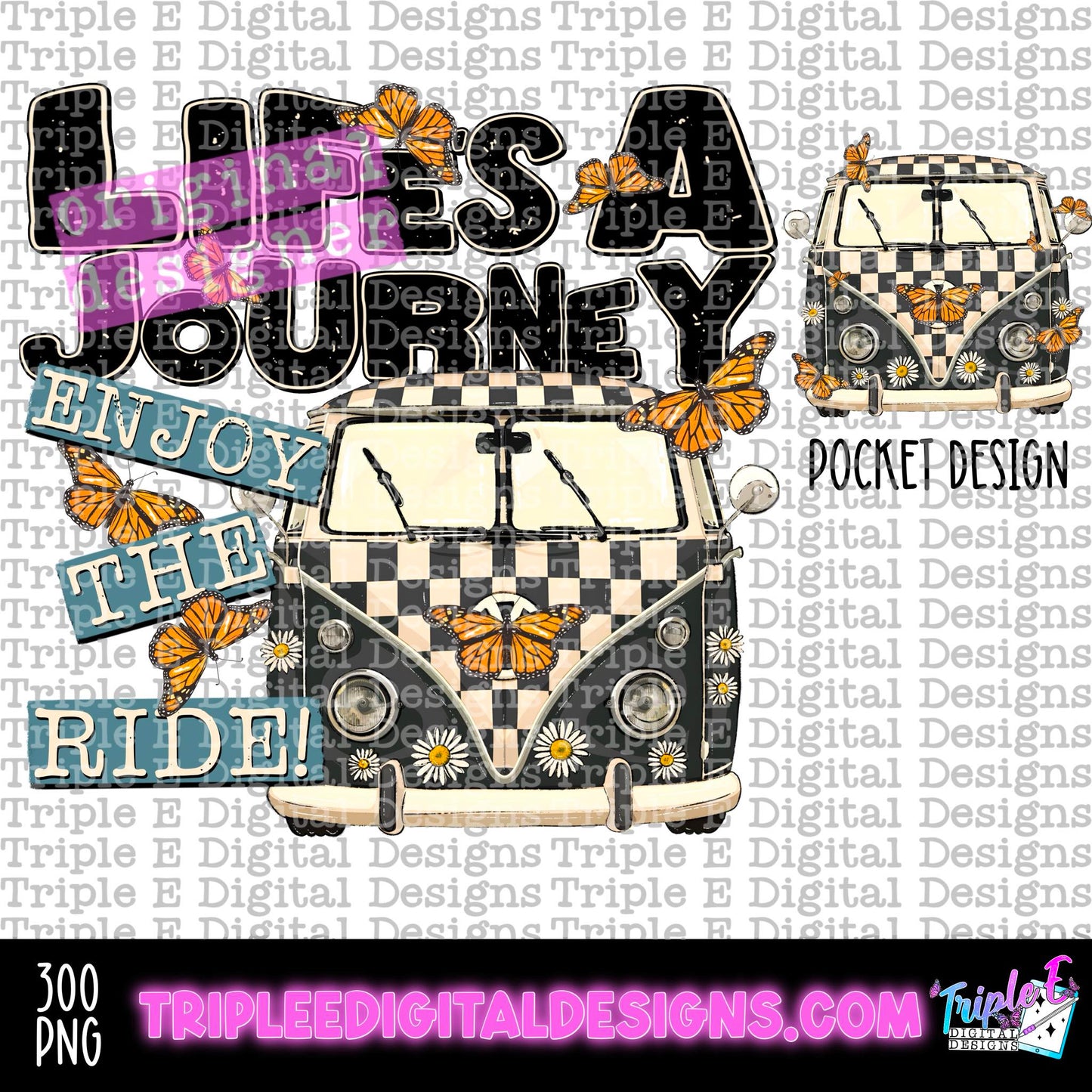 Life's A Journey PNG Design