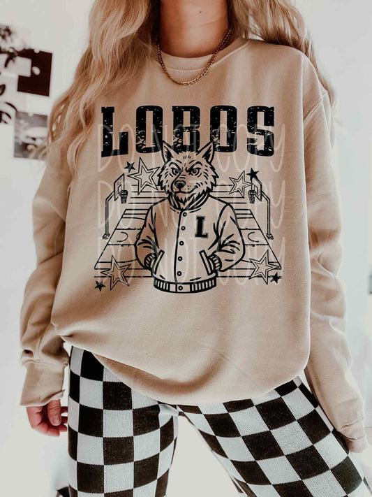 Lobos Basketball Letterman PNG Design