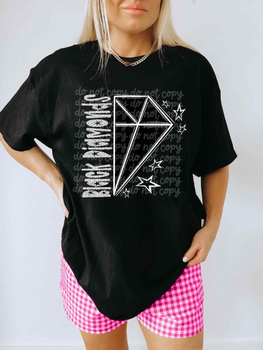 Black Diamonds BW Dottie's PNG Design