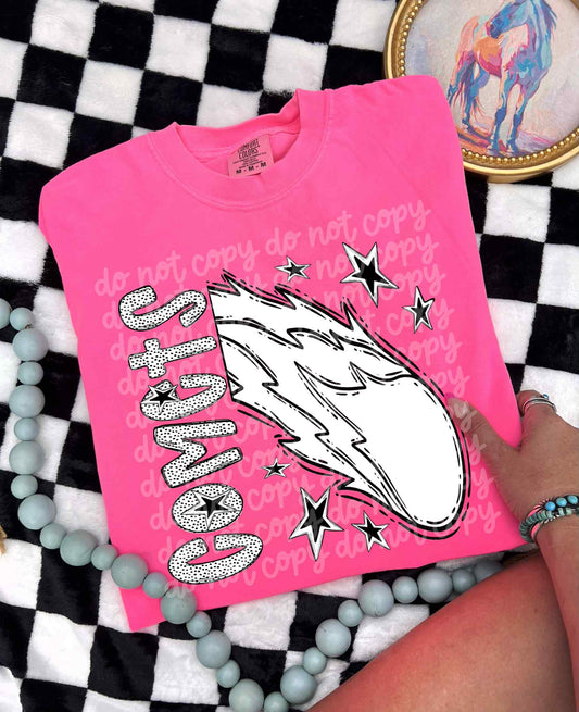 Comets BW Dottie's PNG Design