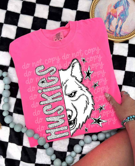 Huskies BW Dottie's PNG Design