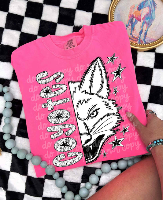 Coyotes BW Dottie's PNG Design
