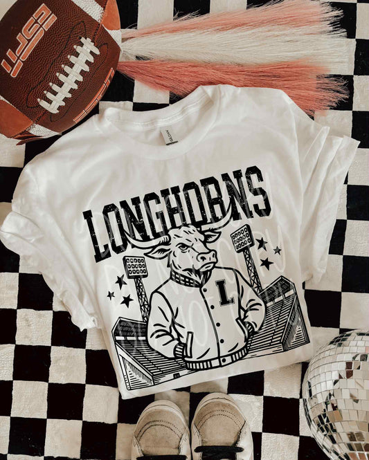 Longhorns Letterman PNG Design