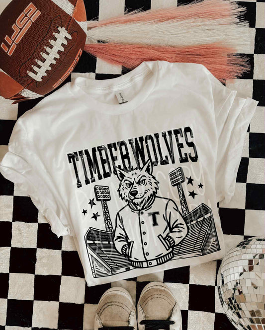 Timberwolves Letterman PNG Design