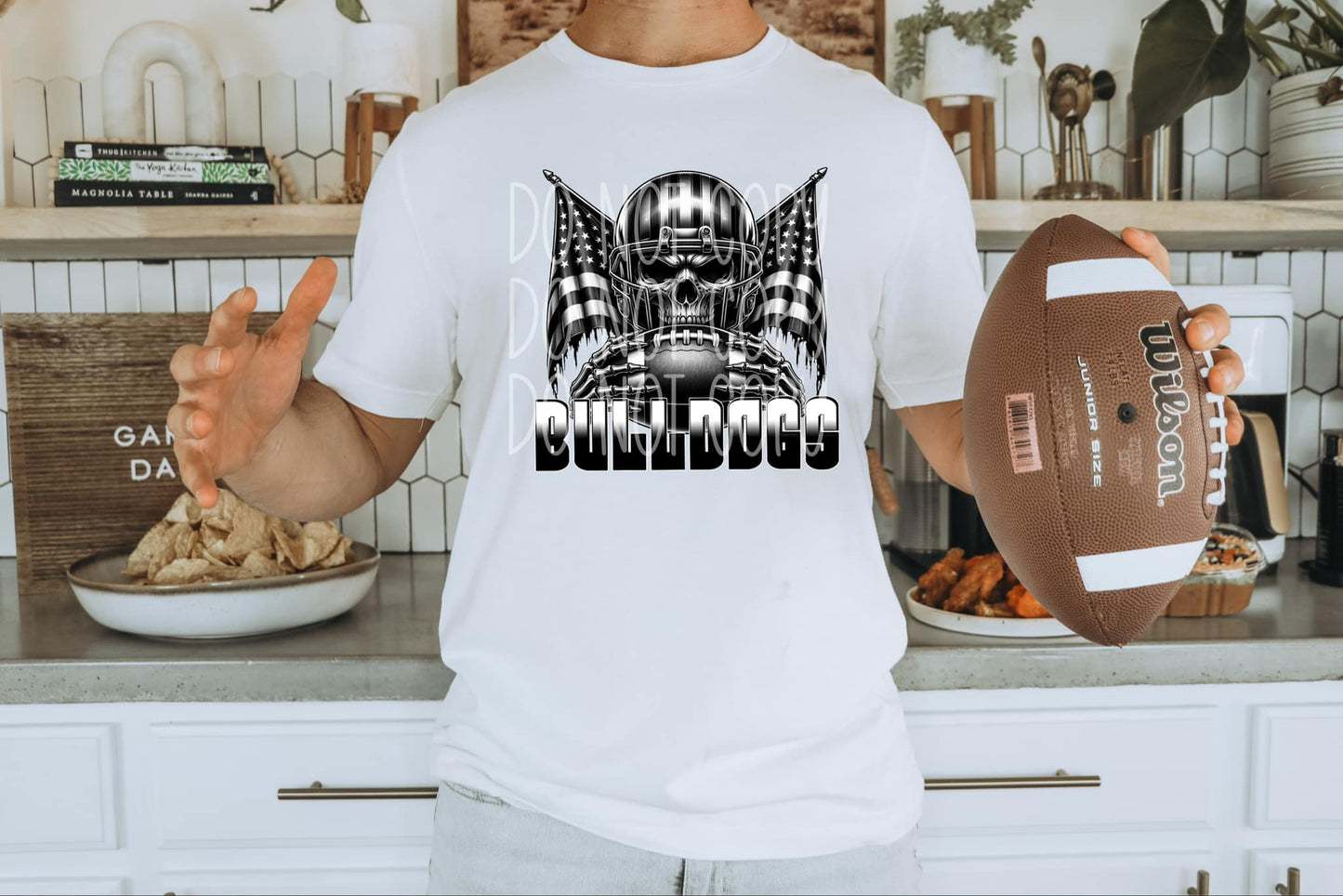 AF Skull Bulldogs PNG Design