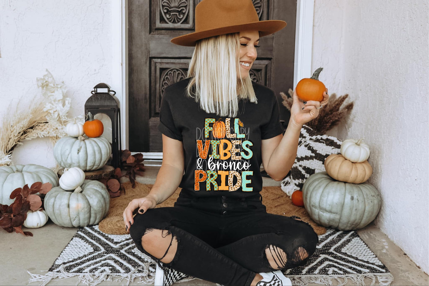 Fall Vibes & Bronco Pride PNG Design