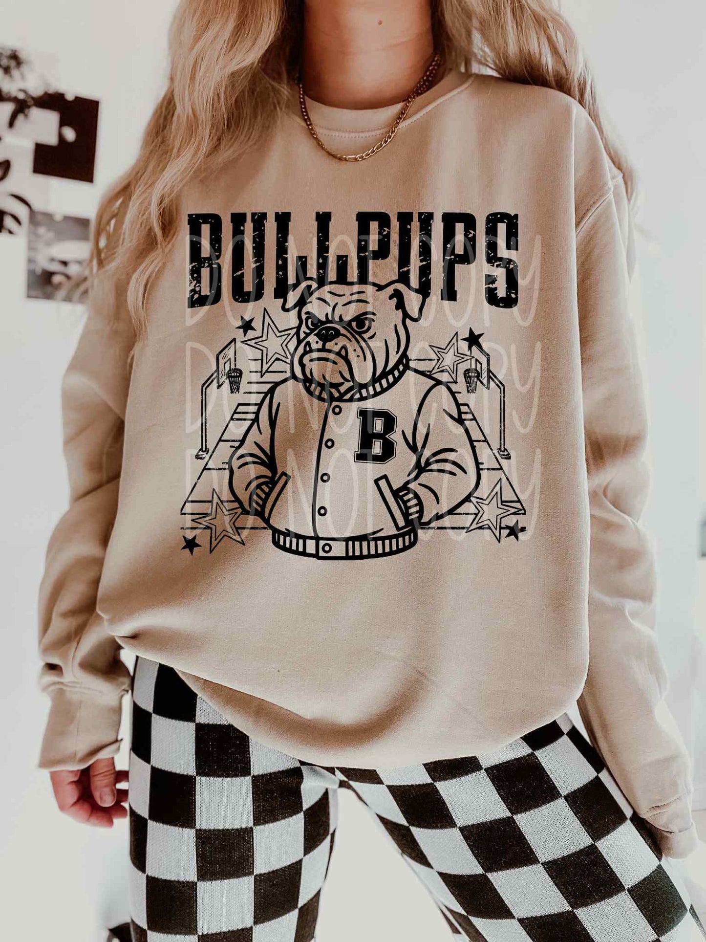 Bullpups Basketball Letterman PNG Design